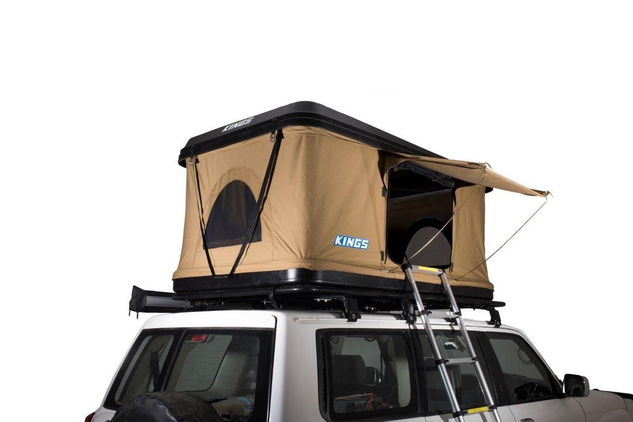 Adventure Kings Kwiky Pop Up Roof Top Tent 2.5 x 2.5m 2 in 1 Awning Strip Light Outdoor Products Australia