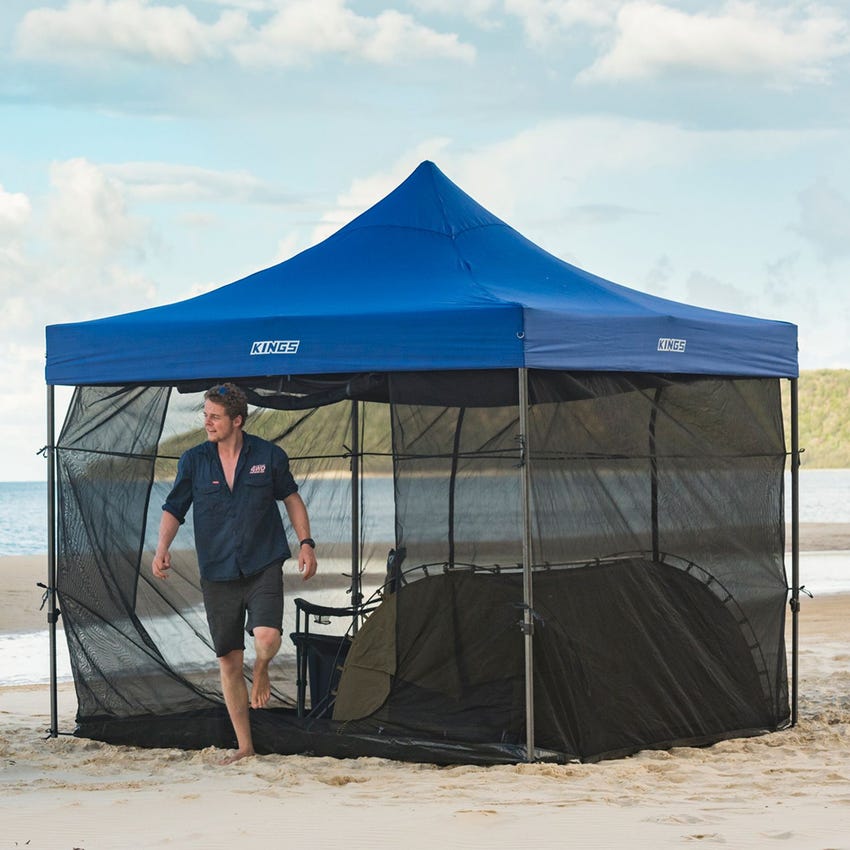 Kings 3x3m Gazebo Mosquito Net | Mozzie & Midgee Proof | Fits Most 3x3m Gazebos