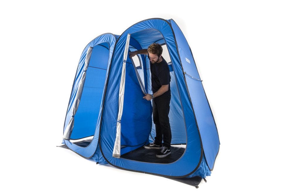 Double tent clearance