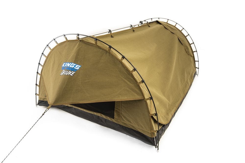 Deluxe double swag big daddy canvas 70mm mattress adventure kings deals