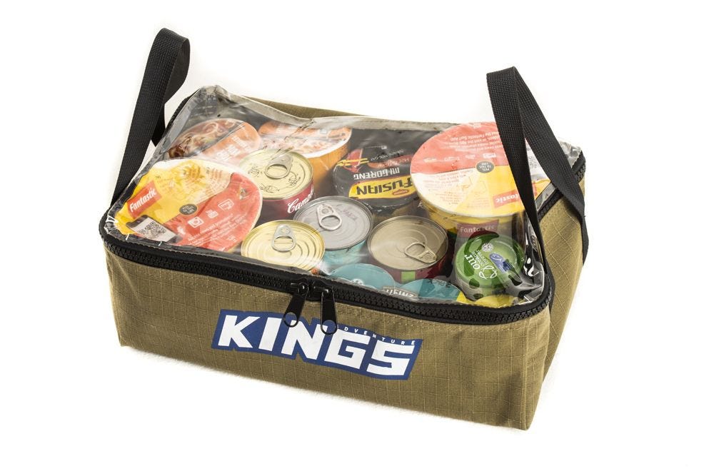 Kings Clear Top Canvas Bag Storage Organisation Heavy duty