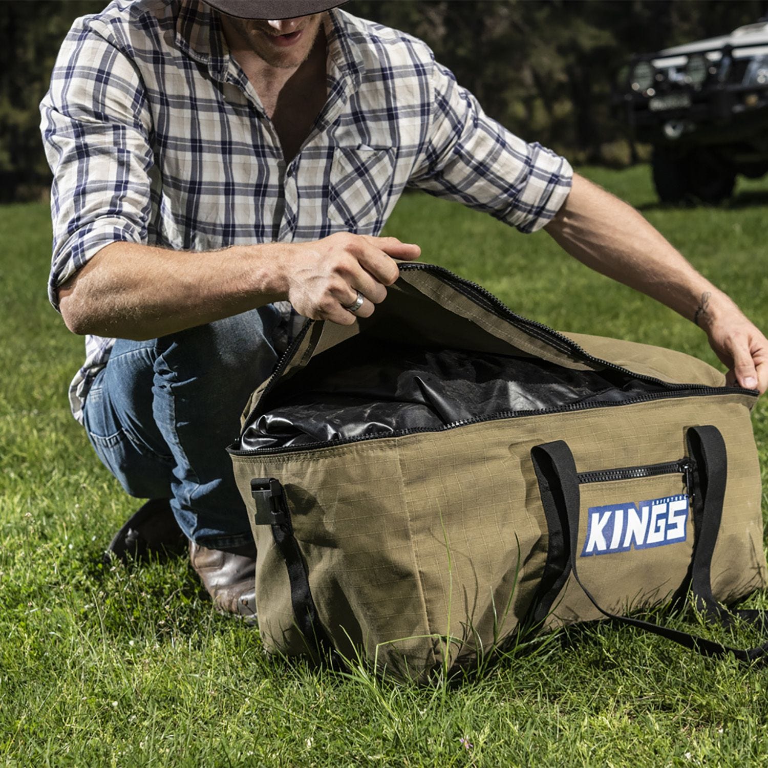 Adventure Kings Canvas Travel Bag Heavy Duty Zip 400GSM