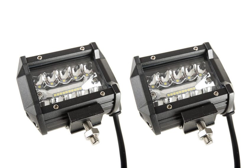 Adventure Kings Domin8r Xtreme 7” LED Driving Lights (Pair) + Adventure Kings 4" LED Light Bar