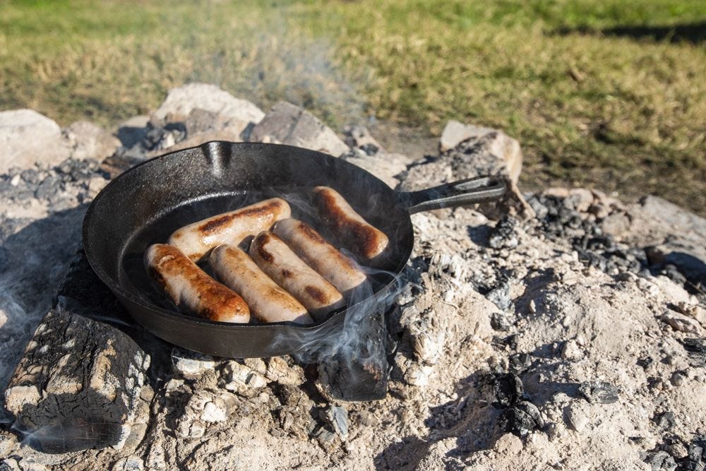 Cast Iron Skillet Pan BBQ Tool Set