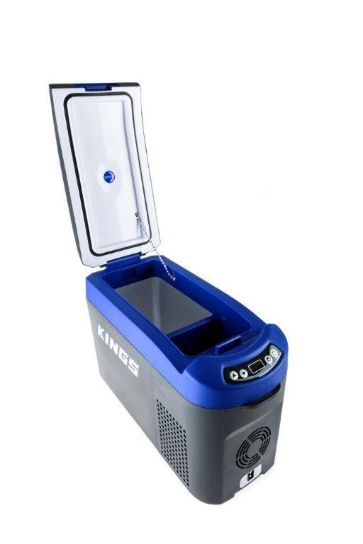 Kings 15L Centre Console Fridge Freezer 12v 24v 18 Can Capacity Inc Seat Belt Mounts