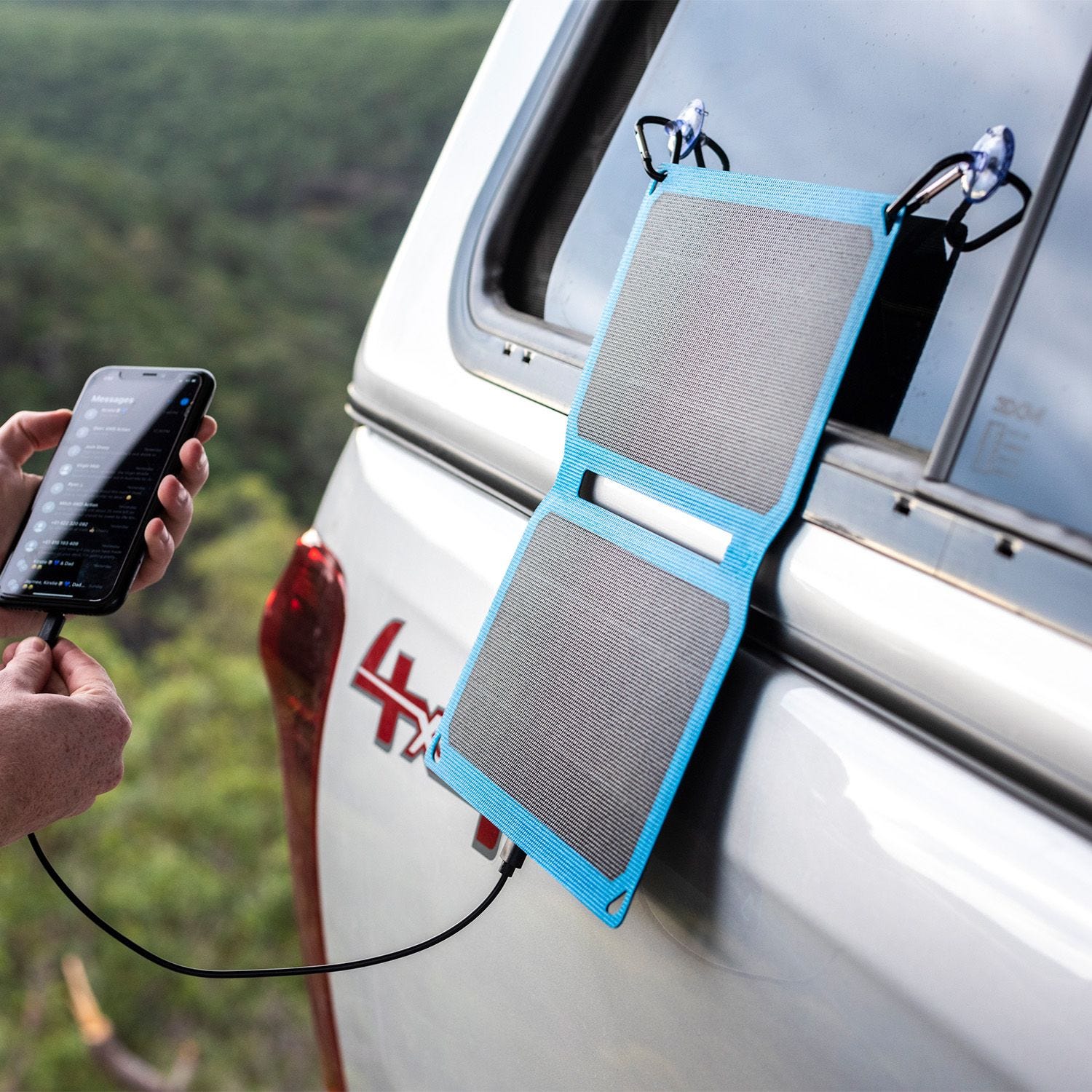 Portable solar shop car charger