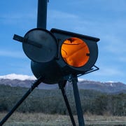 Kings Portable Camp Oven/Stove | Wood Fired BBQ | Enclosed Firepit | Packs Down For Easy Transport