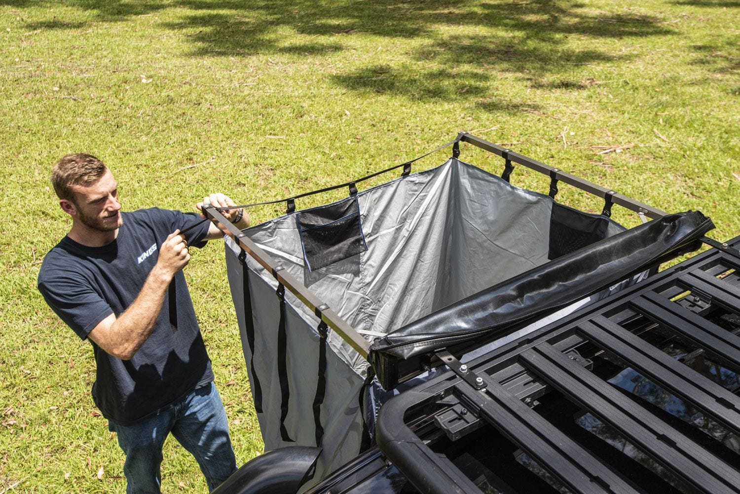 Instant top shower tent