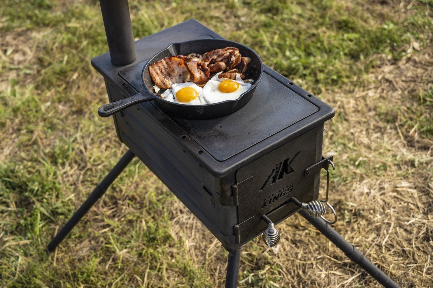 Kings Premium Camp Oven Stove Wood Fired BBQ Enclosed Firepit