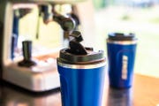 Kings Blue Coffee Cup | 380ml Vacuum Travel Mug | Insulated Stainless Steel | For Hot & Cold Drinks