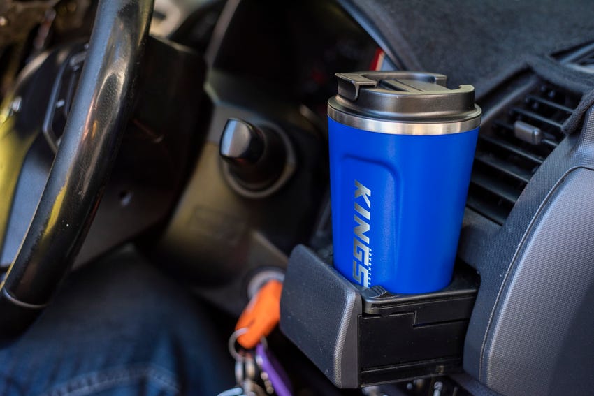 Kings Blue Coffee Cup | 380ml Vacuum Travel Mug | Insulated Stainless Steel | For Hot & Cold Drinks