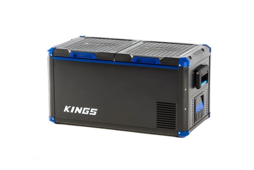 Kings 75L Stayzcool Camping Fridge Freezer Dual Zone Thermometer