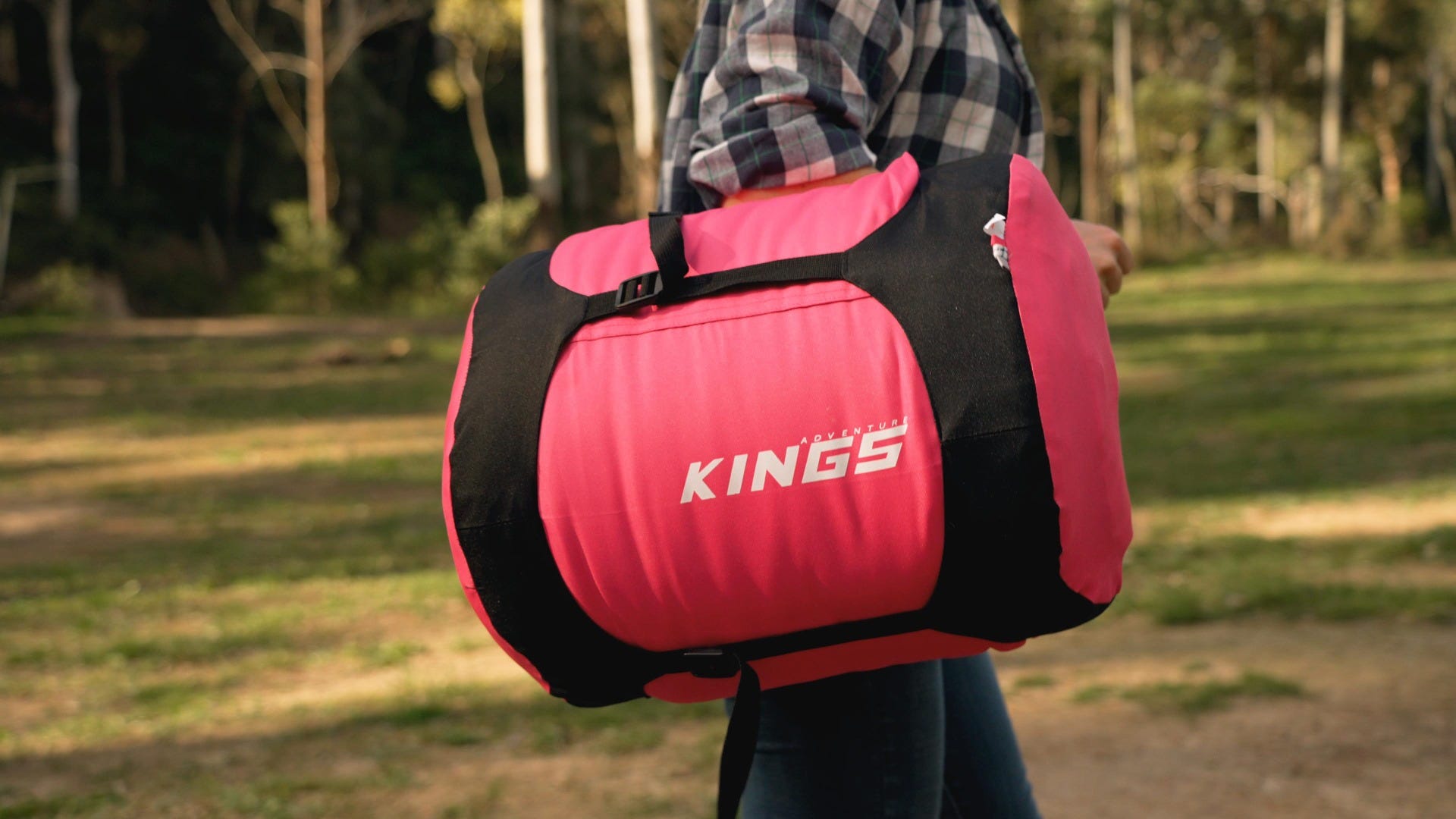 Kings PINK Premium Winter Summer Sleeping Bag 5 C to 5 C Left zipper 4WD Supacentre
