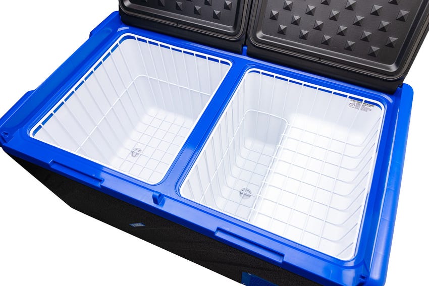 Kings Escape 90 Dual Zone Fridge/Freezer | 12V & 24V | Fits 141 Cans | Digital LED Display | Reversible Lids