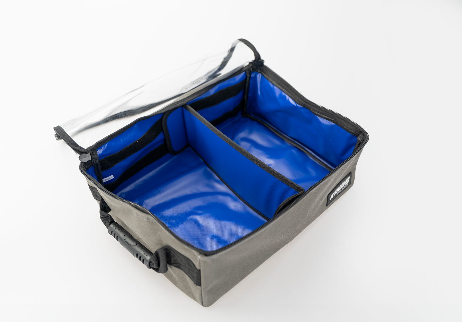 Kings Plus Clear Top Canvas Bag Large Clear PVC Lid with SBS Zippers Premium 370GSM Grey Canvas