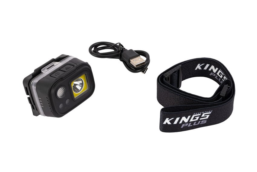 Kings Plus Lithium LED Head Torch | Rechargeable |Handsfree Motion Sensor | 410 Lumens