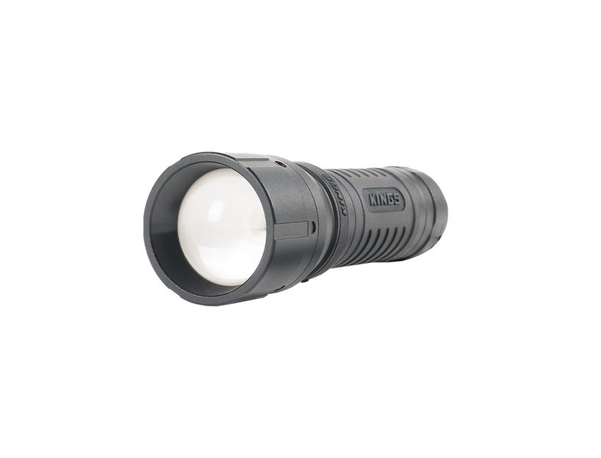 Kings Mini LED Torch | Up to 508 Lumens | Ultra Grip Technology |Slide-adjustable beam pattern | Spot or flood light