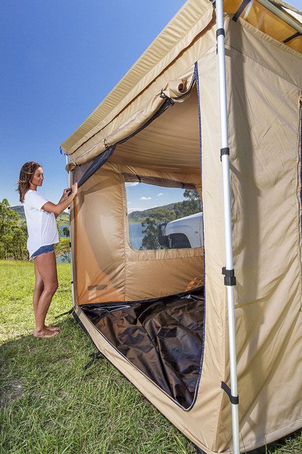 Kings 2x2.5m Awning Tent Self Inflating Foam Mattress Queen Outdoor Products Australia