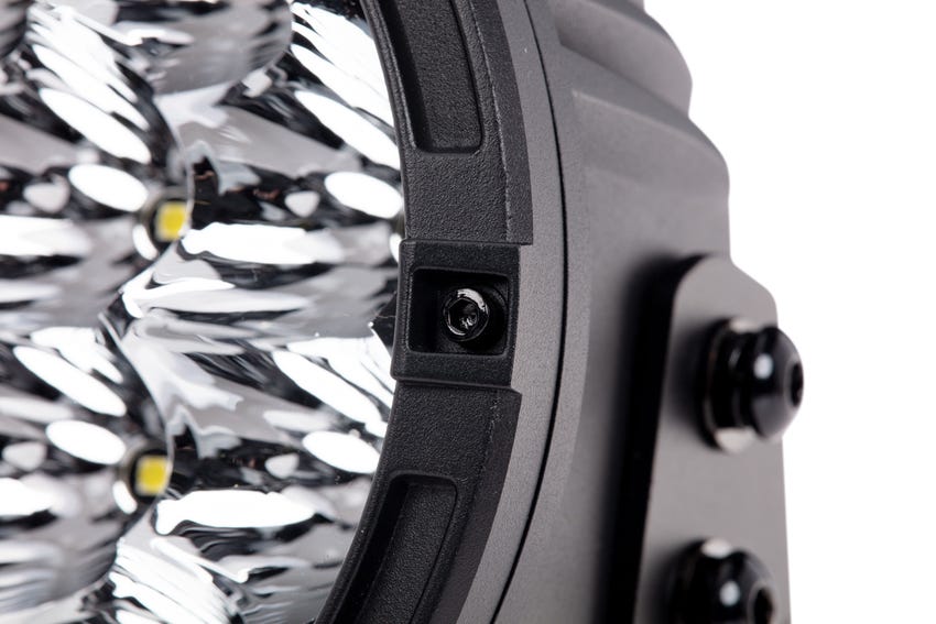 Black oxide stainless steel screws on housing