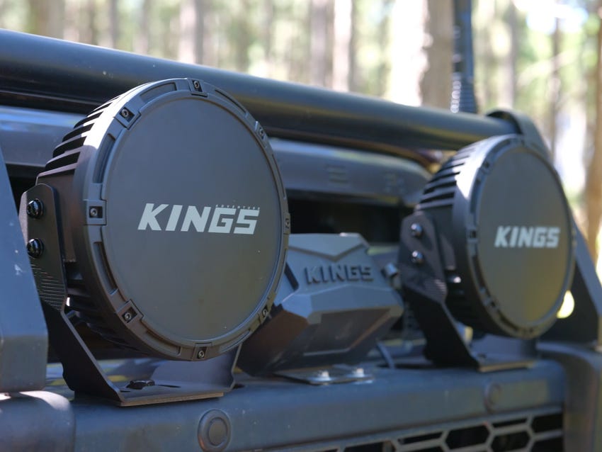 Kings 9" Lethal Driving Lights (Pair) | Lens Covers Included | 1 Lux @ 1,212 M | 16,362  Lumens | IP68 and IP69K | 3mm Powder-Coated Brackets