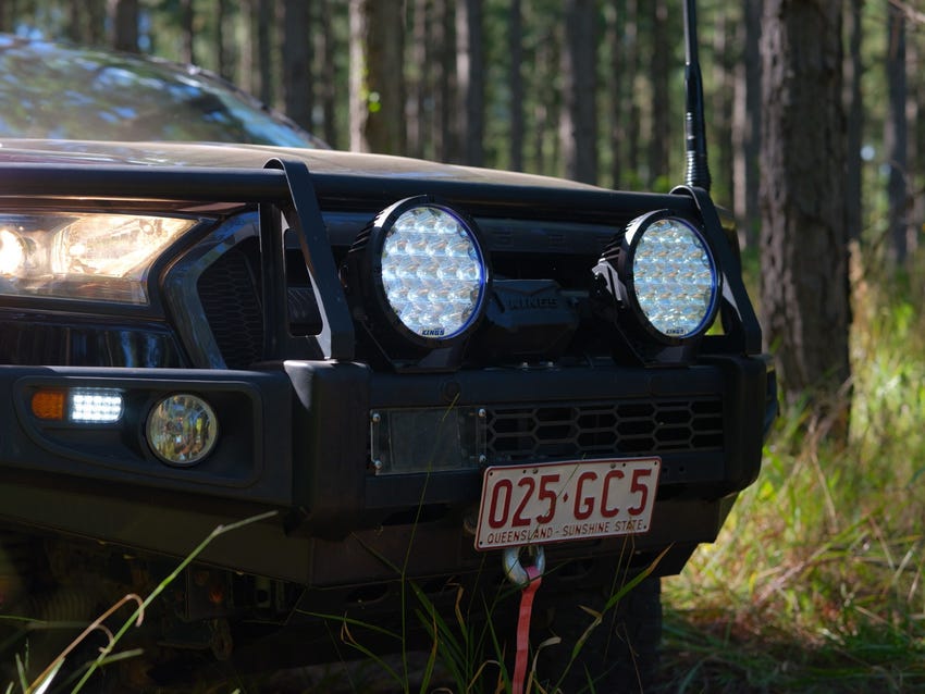 Kings 9" Lethal Driving Lights (Pair) | Lens Covers Included | 1 Lux @ 1,212 M | 16,362  Lumens | IP68 and IP69K | 3mm Powder-Coated Brackets