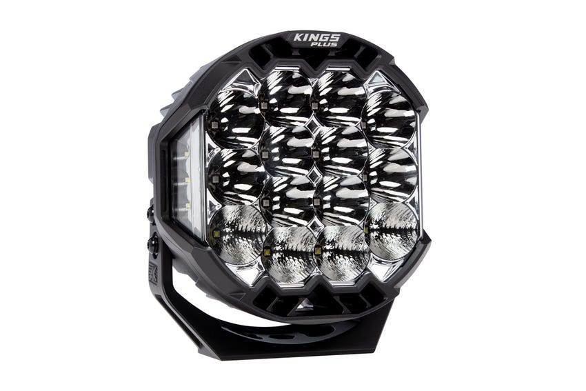 Kings Plus 9" Lethal Pro Driving lights | Covers Included | 1 Lux @ 1,627 M | 21,440 Lumens | IP68, IP69K, IK08 and CISPR25 approved | Die Cast Aluminium Brackets