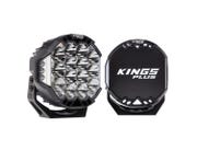 Kings Plus 9" Lethal Pro Driving lights | Covers Included | 1 Lux @ 1,627 M | 21,440 Lumens | IP68, IP69K, IK08 and CISPR25 approved | Die Cast Aluminium Brackets