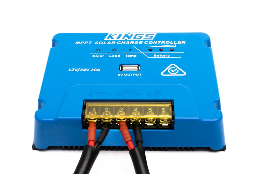 Kings MPPT Solar Regulator | 20A Charging |Includes 2x Quick Connect Plugs | Highly efficient for more power