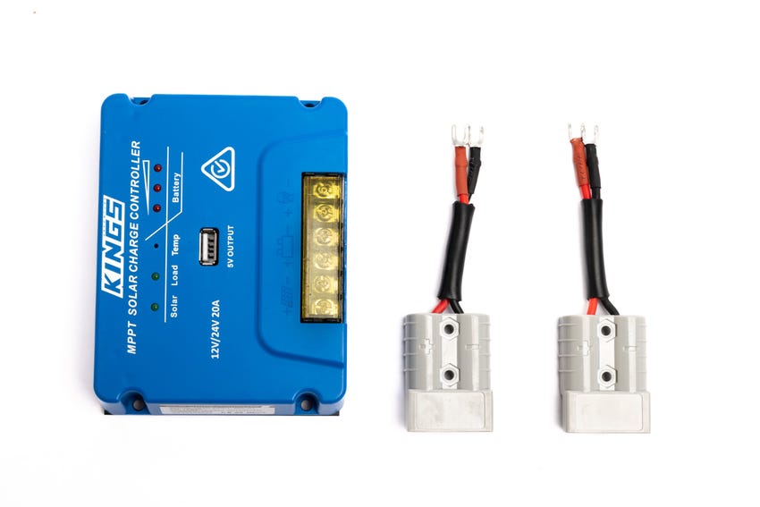 Kings MPPT Solar Regulator | 20A Charging |Includes 2x Quick Connect Plugs | Highly efficient for more power