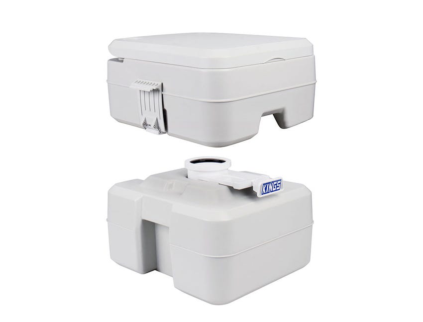 Kings 20L Portable Camping Toilet | Flushable | Double-Sealed | Hygenic | Portable