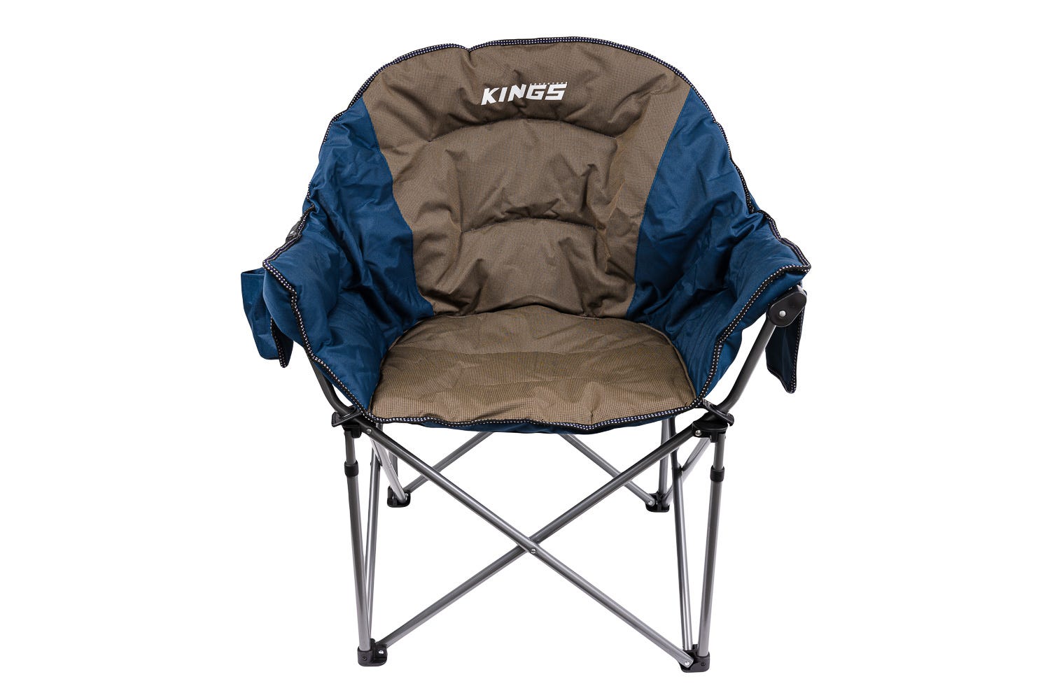Kings Deluxe Sofa Chair 160kg Rating 600D Oxford Material Premium Padded Arms Back and Seat Base Drink Phone Holders Inc. Carry Bag