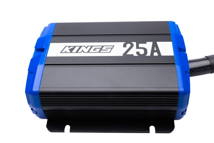 Kings 25A DCDC Charger + 12V 120Ah Lithium Battery + Battery Box + 50A Wiring Kit 4WD Supacentre