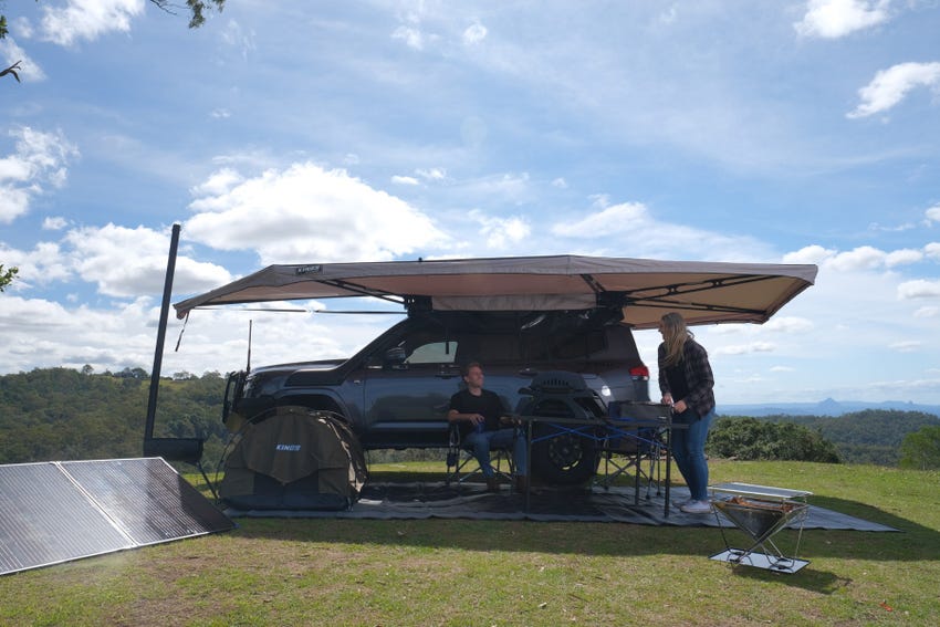 Kings Plus 270 Tourer XL Freestanding Awning | Gigantic 14.57sqm Coverage | Perfect For Large 4WDs & Camper Trailers | Powdercoated Aluminium Frame