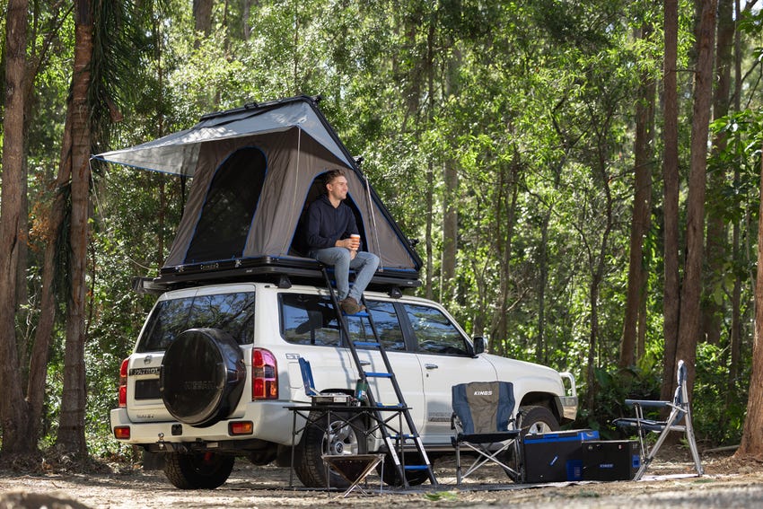 Grand Tourer Sports Lite Roof Top Tent | Lightweight Hard Shell Aluminium | Low Profile | 25 Sec Set-up