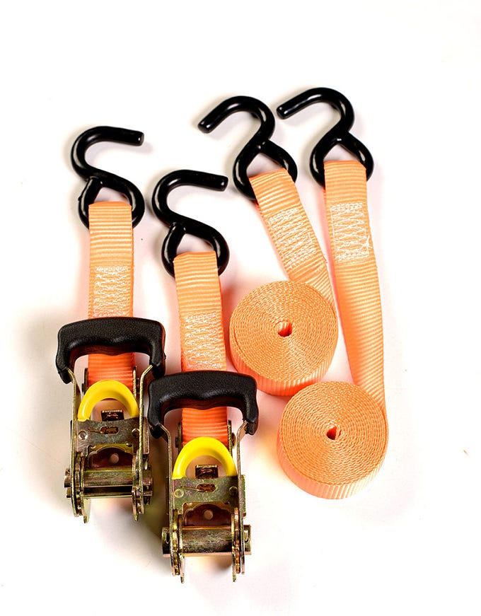 Kings 450kg Ratchet Straps | Twin-Pack | 3m Long | 1300kg Break Strength | Heavy-Duty