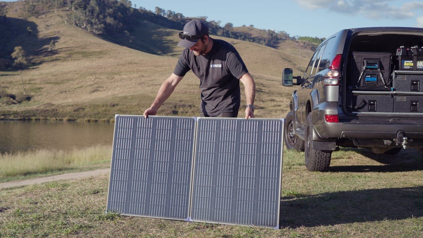 Kings 200W Folding Solar Panel |200W Output | Bi-Fold Compact Design | Quick Connect Plugs